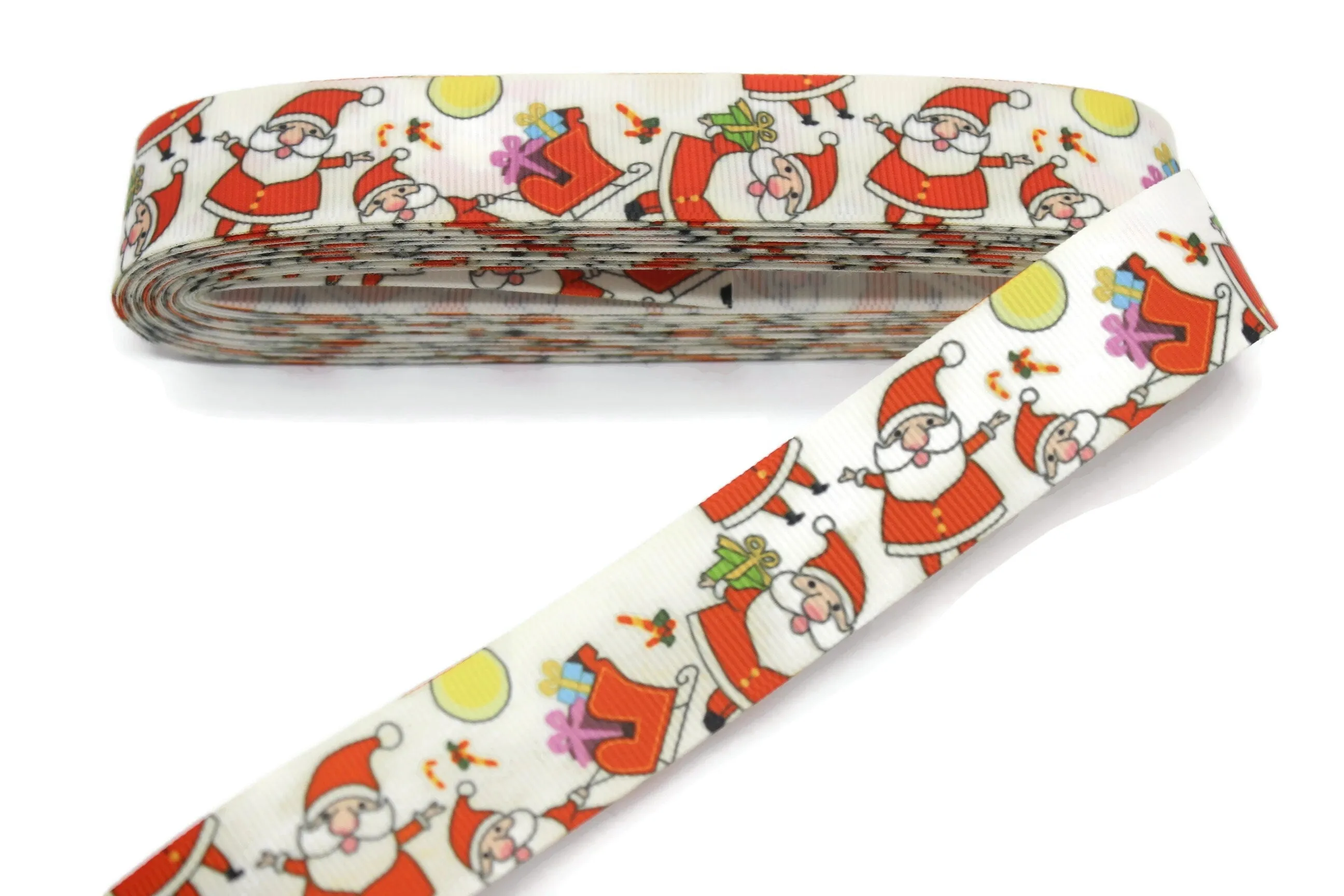 0.98 inch(25 mm) Christmas Grosgrain Ribbon - Wholesale Ribbon by the Yard, Solid Grosgrain Bows, Hair Bow, Hairbow Supplies CHRS