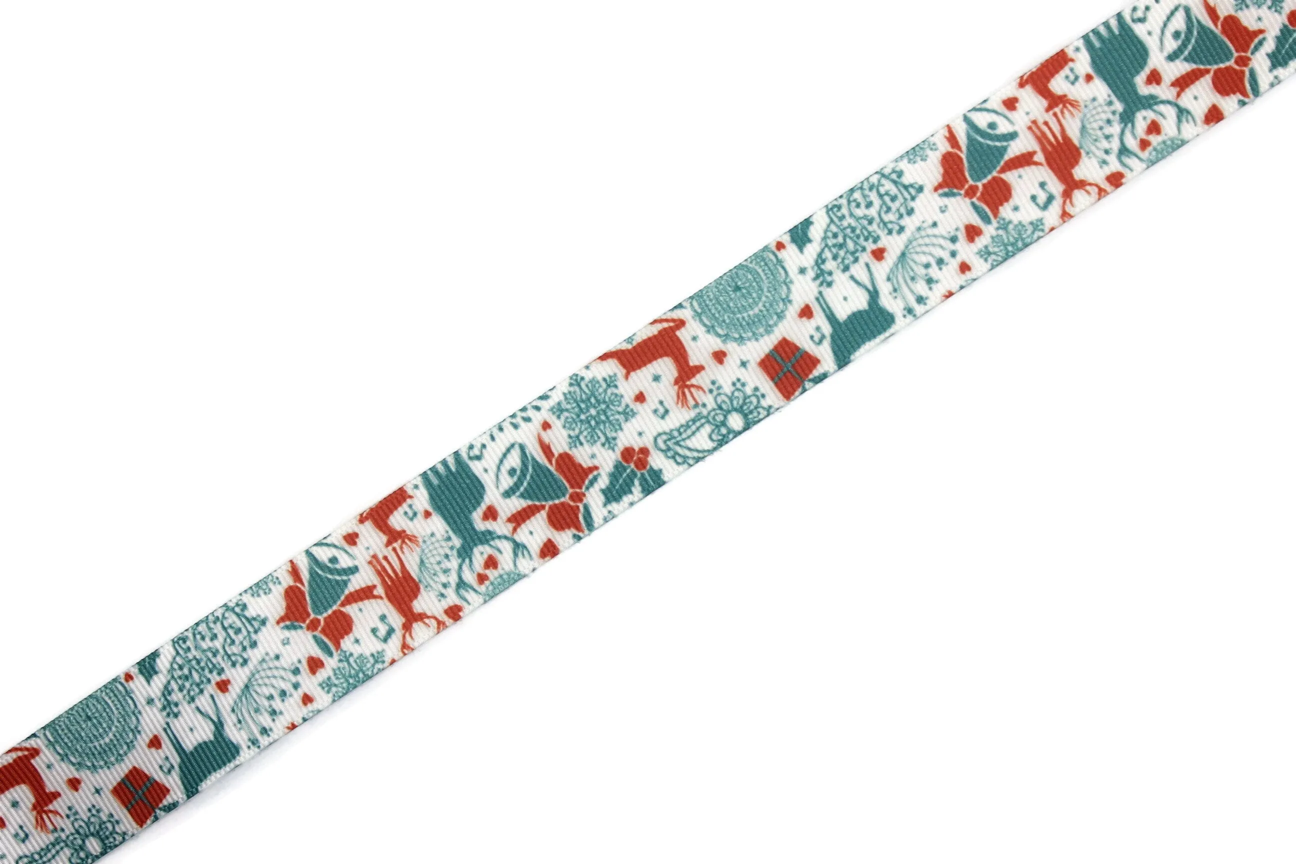 0.98 inch(25 mm) Christmas Grosgrain Ribbon - Wholesale Ribbon by the Yard, Solid Grosgrain Bows, Hair Bow, Hairbow Supplies CHRS