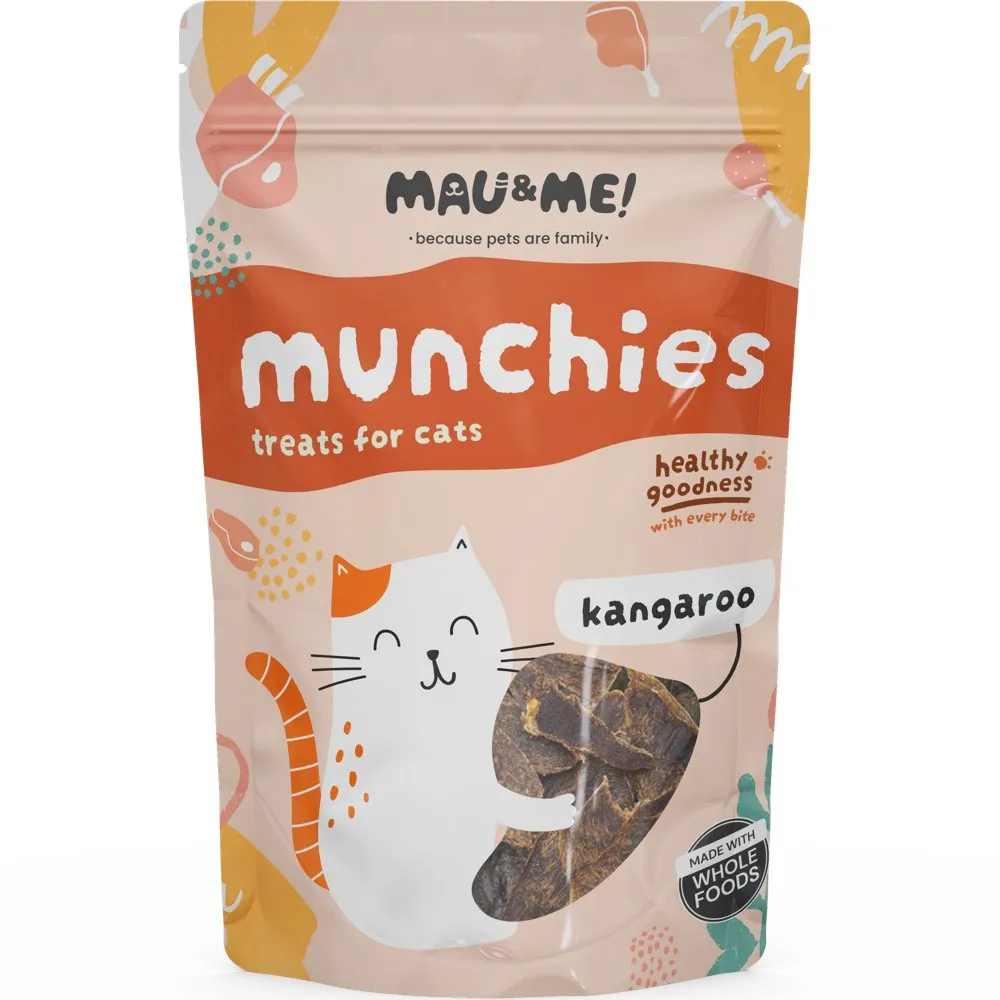 $1.50 OFF (Exp 24Jan25): Mau&Me Munchies Kangaroo Air-Dried Grain-Free Cat Treats 50g