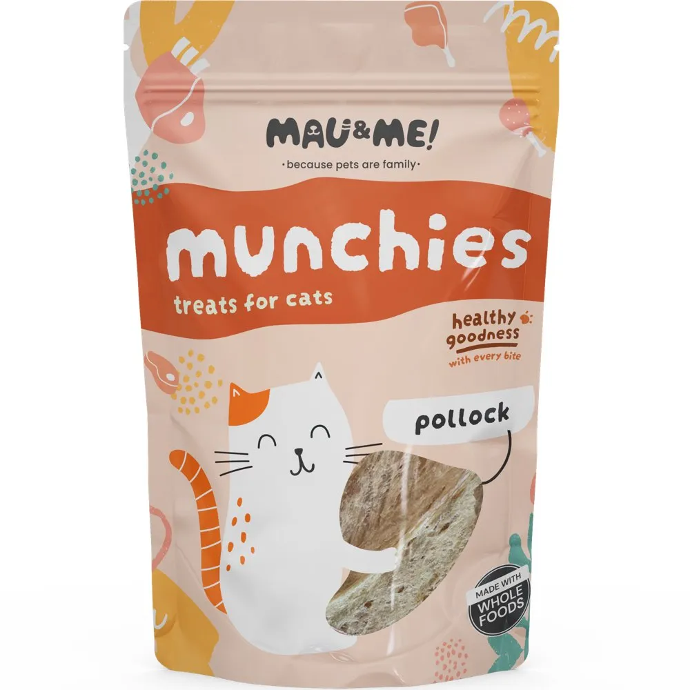 $1.50 OFF (Exp 25Jan25): Mau&Me Munchies Pollock Air-Dried Grain-Free Cat Treats 60g