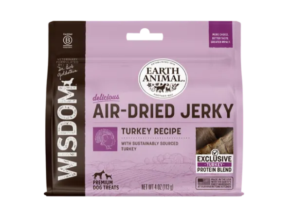 Earth Animal Wisdom™ Air-Dried Turkey Recipe Jerky Dog Treats