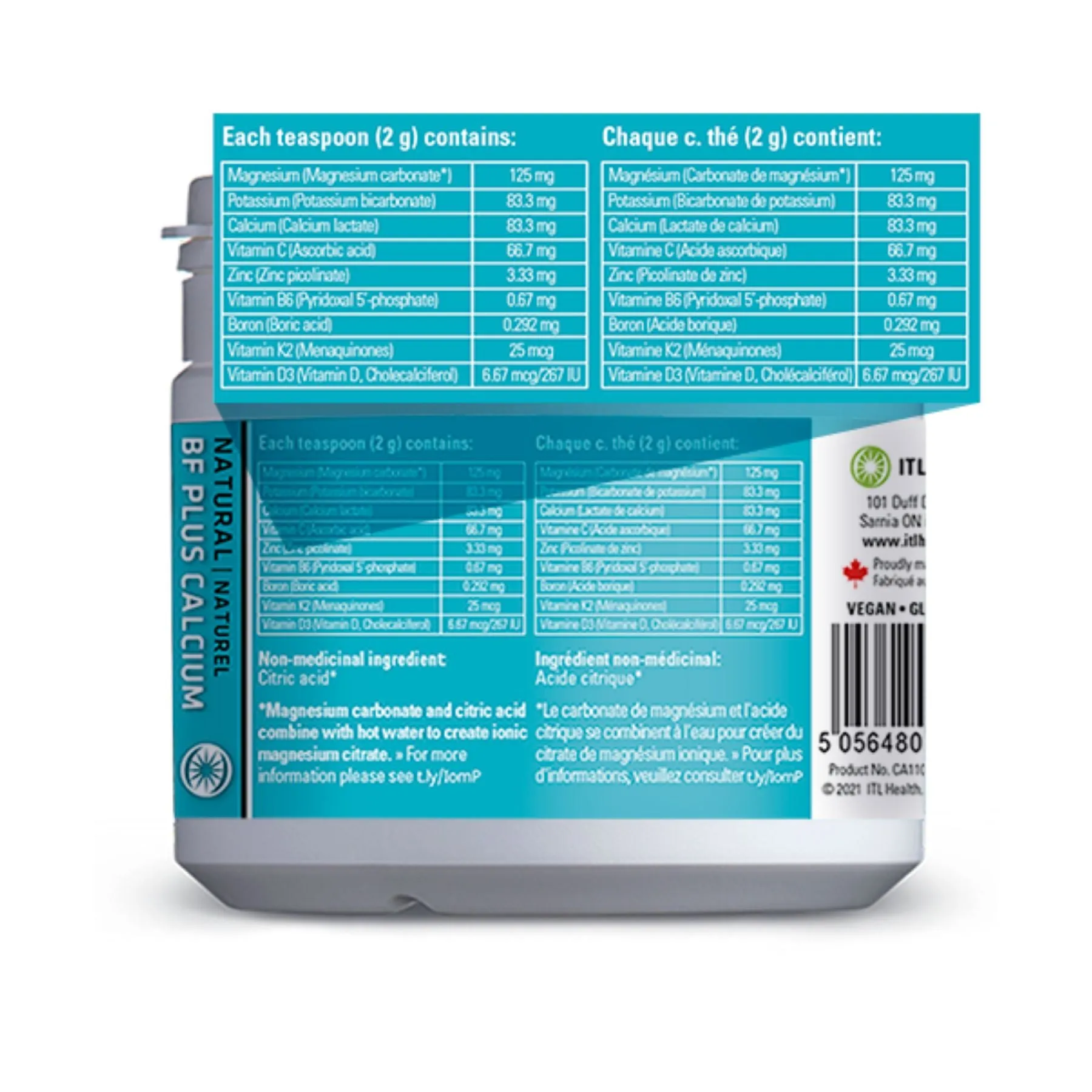 ITL Health MAG365 Bone Formula   Calcium Natural 210g