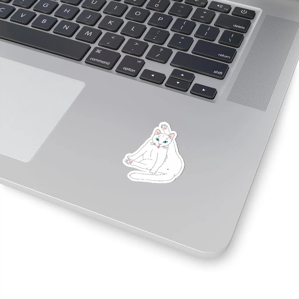 Privacy Please Cat Sticker