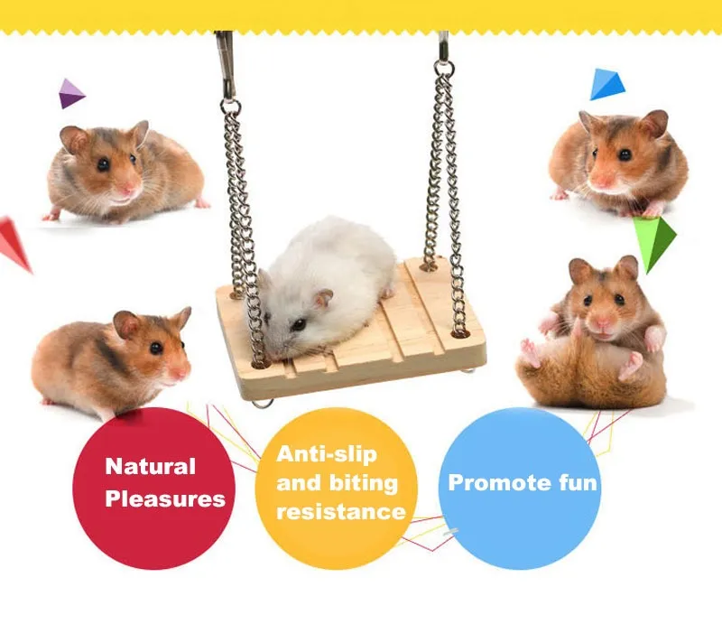 Sweety Small Animal Wooden Swing