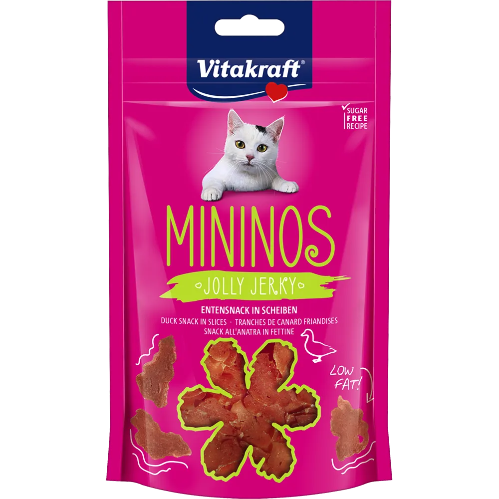 Vitakraft Cat Mininos Jolly Jerky - Duck Snack in Slices 40g